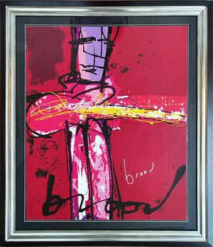 Herman Brood - Purple haze - Nieuw ingelijst (Groot) verkocht voor € 795!