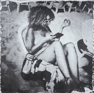 AcheterJuliette Polak - Grafietdruk op karton, Beach babe (Zeer Groot)? Enchérissez de 80!