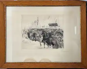 Max Liebermann - Militaire optocht met paarden in de stad kaufen? Bieten Sie von 290!