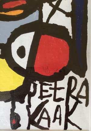 Niet of onleesbaar gesigneerd - Gouache Cobra stijl van Petra Kaak,gesigneerd en ingelijst, unica kopen? Bied vanaf 10!