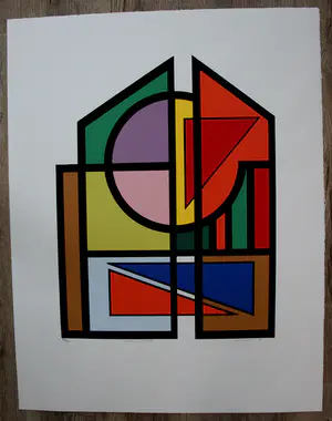 Guy Vandenbranden - Kleurrijke zeefdruk: Cathedrale de la lumiere - 1999 kopen? Bied vanaf 225!