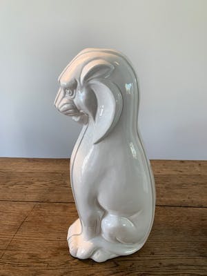 Curiosa - Zeer decoratieve grote beelden in vorm van Leeuw (2) - Aardewerk Italië jaren 70 kopen? Bied vanaf 50!