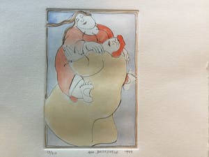 Ada Breedveld - Vrijheid, 2 Dames en 3 Tulpen, Opgetilde Dame kopen? Bied vanaf 75!