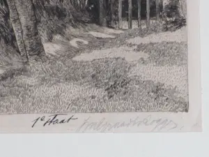 Johannes Graadt van Roggen - Huisje in Nieuw Domburg - Ets kopen? Bied vanaf 100!