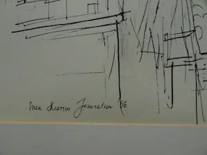 Piet Klaasse - Ingelijste litho (of tekening?) , Mea Sjearim Jerusalem - 1966 kopen? Bied vanaf 50!