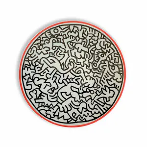 Keith Haring - Handgeschilderd porseleinen verzamelbord (Limited Edition) kopen? Bied vanaf 150!