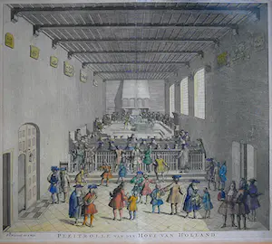 François van Bleyswijck - Pleitrolle van den Hove van Holland -gravure circa 1700- kopen? Bied vanaf 50!