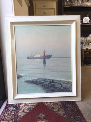 Henk Dekker - C4625-11, Vrachtschip achter seinpost kopen? Bied vanaf 400!