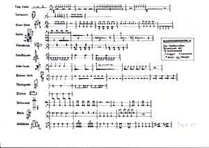 Peter Vogel - Jahresgabe 2004 - Reaktionspartitur Schattenorchester III verkocht voor € 149!