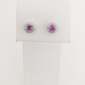 18 kt. White gold - Earrings - 0.66 ct Sapphire - Diamond kopen? Bied vanaf 340!