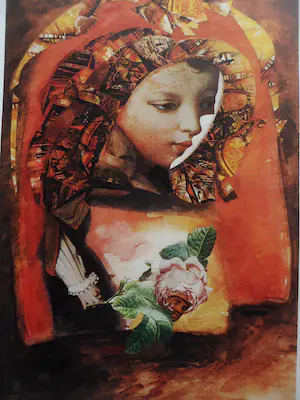 Paul Basart - Zeefdruk, titel, " Echo van de roos ". kopen? Bied vanaf 35!