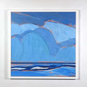 Paul Overhaus - Acryl op doek, Stilte voor zwaar weer - Ingelijst verkocht voor € 70!