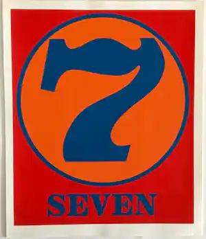 Robert Indiana - SEVEN - uit the portfolio NUMBERS- originele kleine versie verkauft für € 300!