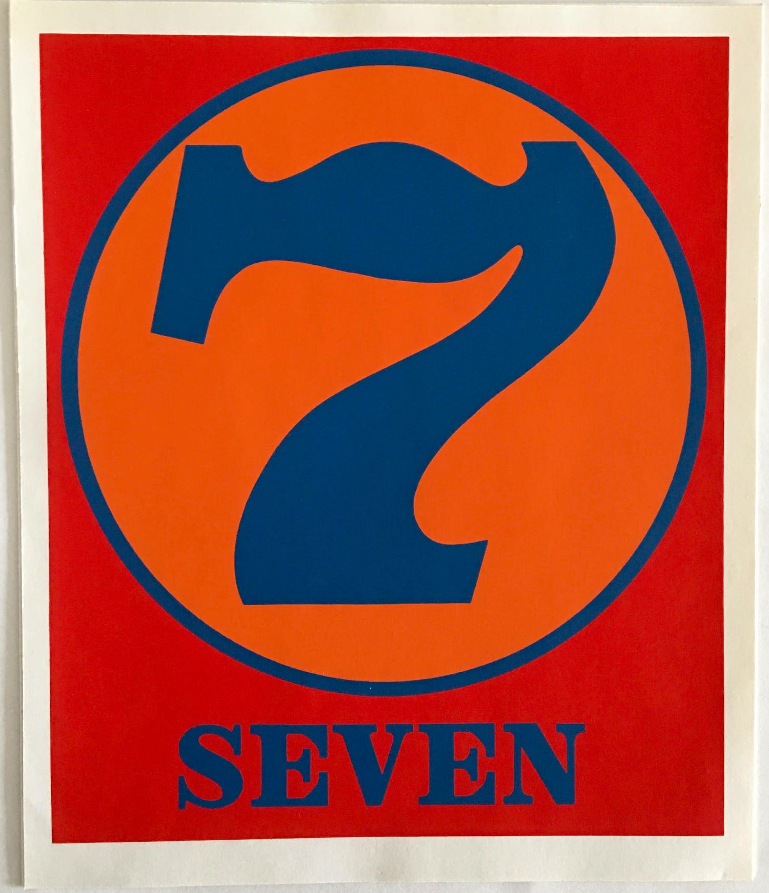 Robert Indiana - SEVEN - uit the portfolio NUMBERS- originele kleine versie kopen? Bied vanaf 300!