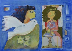 Rene D. Tosari - Gouache, Zonder titel - Ingelijst kopen? Bied vanaf 100!