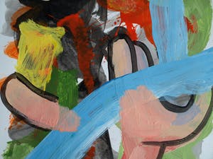 Peter Klashorst - Acrylverf op papier – Abstract 13 - 2016 kopen? Bied vanaf 35!