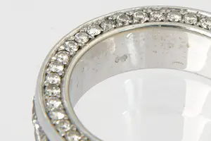 85 -Exclusieve 14 krt witgoud & diamant "dubbele" alliance ring - 3ct briljant!! kopen? Bied vanaf 1470!