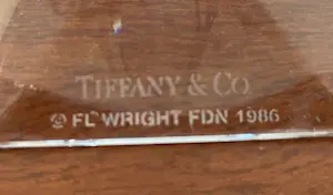 Frank Lloyd Wright - Kristallen kandelaar uitgevoerd voor Tiffany & Co kopen? Bied vanaf 50!
