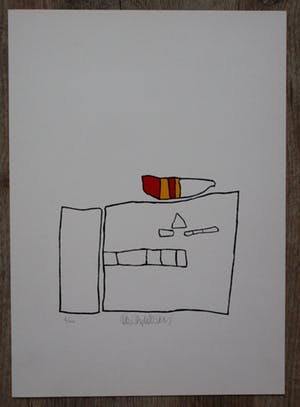 Cees Andriessen - linosnede: Bollewop - 1974 kopen? Bied vanaf 45!