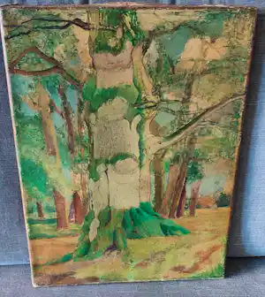 Jan van Straaten - Schilderij boom verkocht voor € 80!