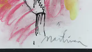 Anton Martineau - Aquarel en krijttekening, Zonder titel kopen? Bied vanaf 60!