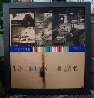 Flavio Piras - Gemende techniek , “Voyage” – 1994 - ingelijst – 126 x 118 cm. kopen? Bied vanaf 1!