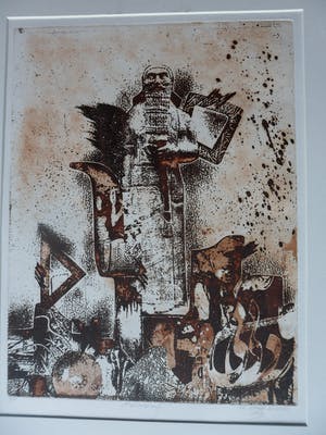 Niet of onleesbaar gesigneerd - Ets, titel : "Herinnering I kopen? Bied vanaf 1!