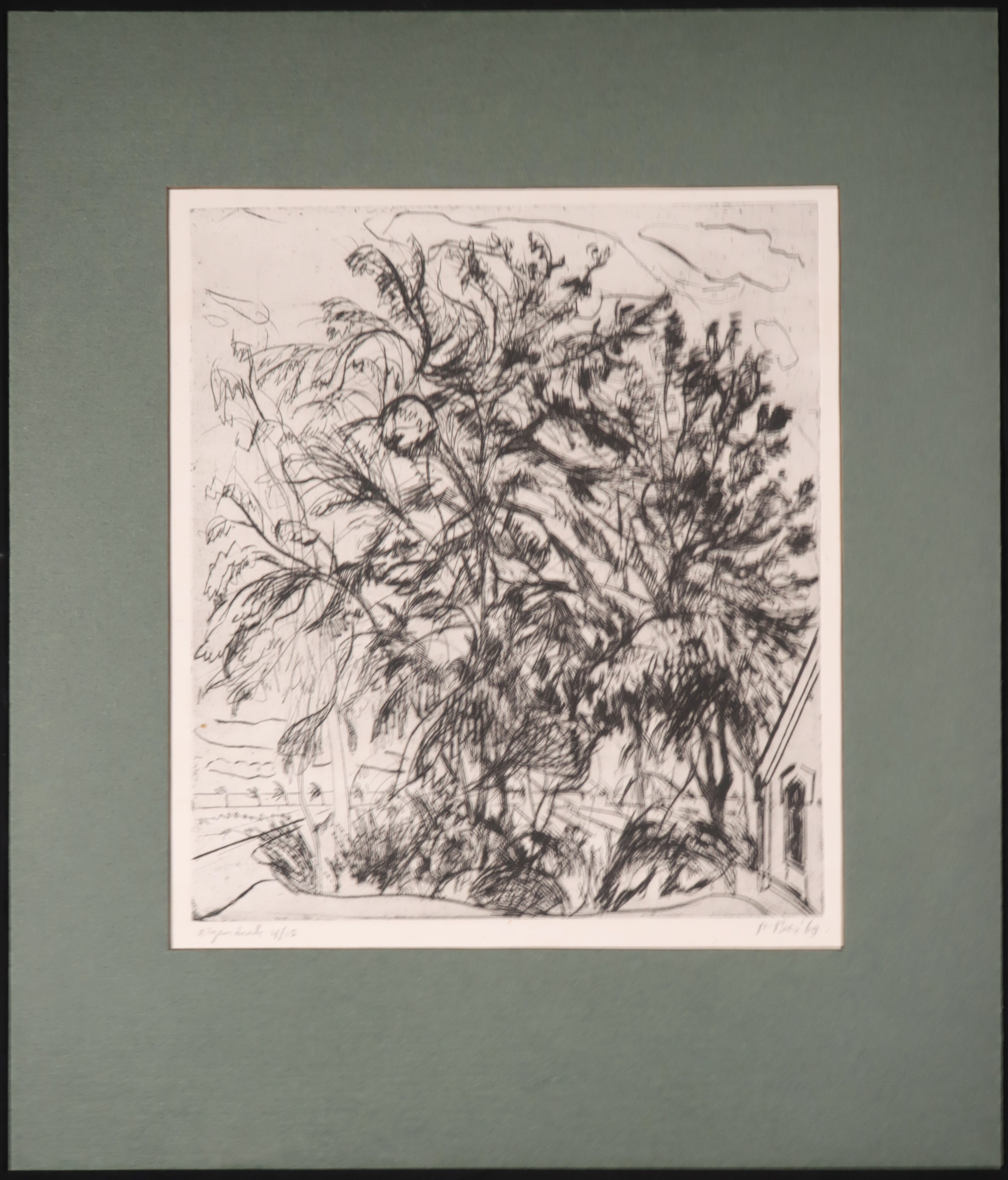 Peter Bes - Ets, Bomen, 1969 kopen? Bied vanaf 35!