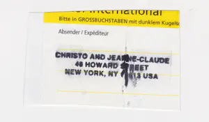 Christo - Wrapped Reichstag – gesigneerde artcard met stofstuk XL kopen? Bied vanaf 395!