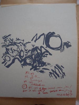 Hans Rietveld - Map met 9 zeefdrukken van Hans Rietveld en teksten van Ruth Bouman kopen? Bied vanaf 15!