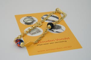 2523-  Surinaams 18 karaats geel-gouden zg. Alla Kondre armband - gekeurd kopen? Bied vanaf 180!