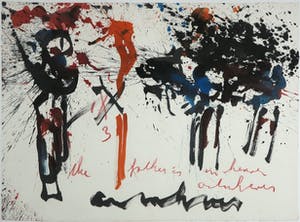 Anton Heyboer - Acryl met krijt, Zonder titel - Ingelijst (Groot) kopen? Bied vanaf 350!