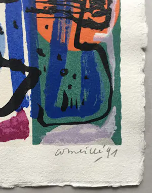 Corneille - kleurrijke zeefdruk - 1991 kopen? Bied vanaf 150!