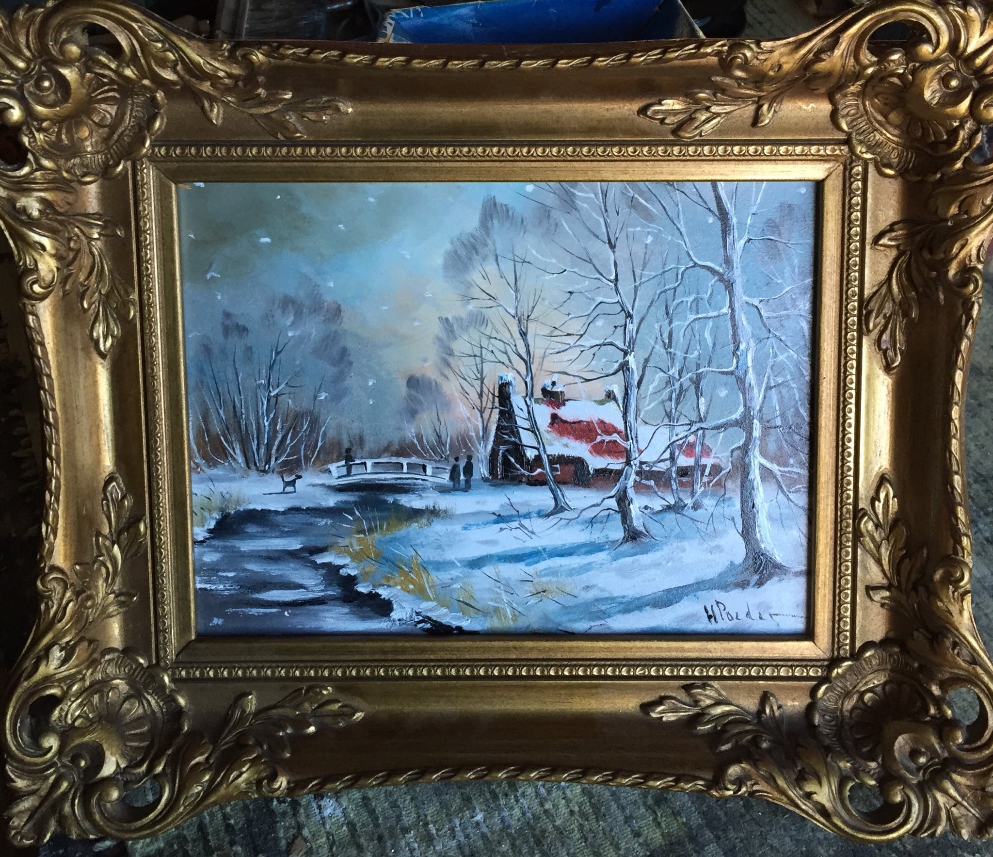 Henk Poeder - Winterlandschap kopen? Bied vanaf 80!