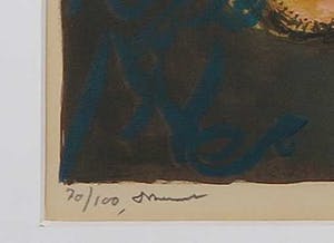 Mogens Balle - & Christian Dotremont - Litho, Zonder titel - Ingelijst kopen? Bied vanaf 1!