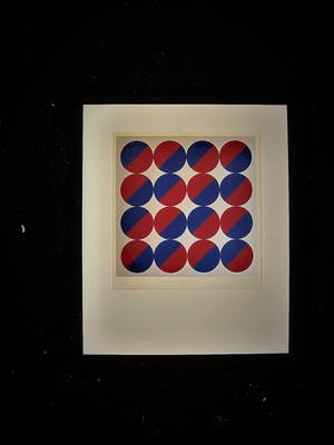 Rob Schotman - Intrigerend jaren 60 PoP Art Litho - variaties op een cirkel - gesigneerd kopen? Bied vanaf 10!