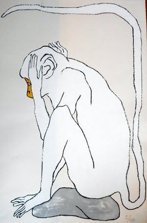 Mark Brusse - drieluik met hoofd kopen? Bied vanaf 80!