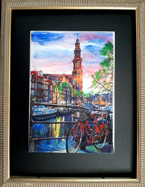Elena Polyakova - Uitzicht naar Westerkerk in Amsterdam kopen? Bied vanaf 40!