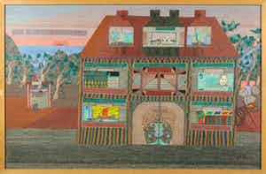 Ronald Rozendaal - Pentekening, Een kunstenaarsleventje - Ingelijst verkocht voor € 1!