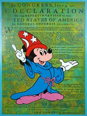 Jan Bollaert - Gemengde techniek op board, Declaration-Blue (Groot) verkocht voor € 125!