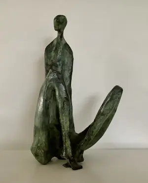 Peter Leyenaar - Zittende figuur kopen? Bied vanaf 300!