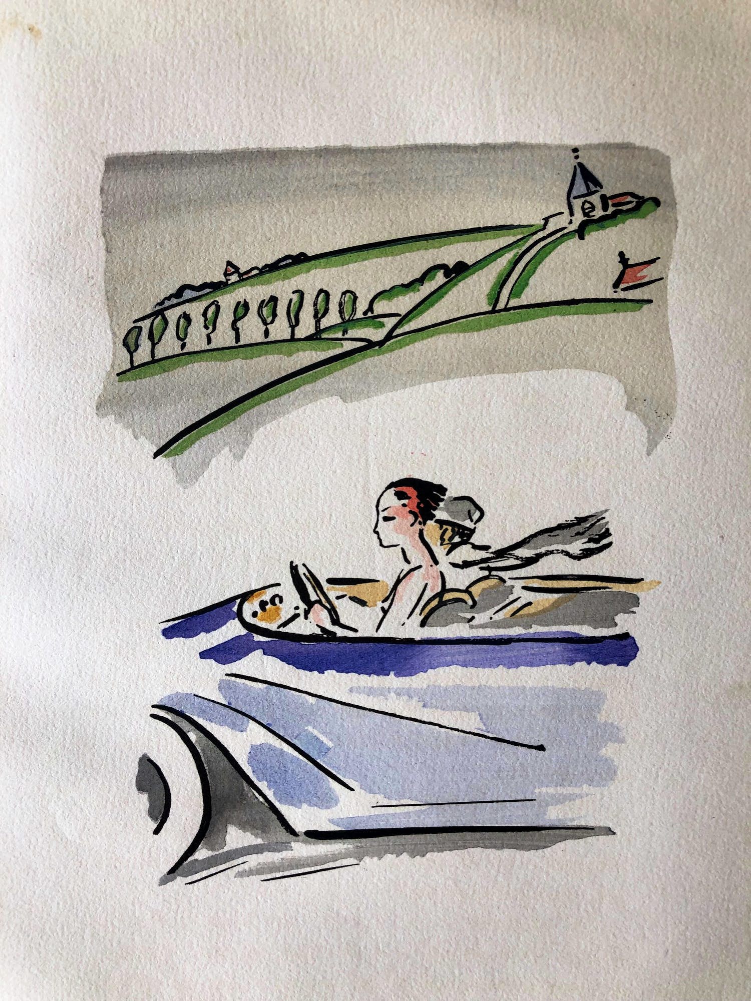 Kees van Dongen - In de auto - 1925 kopen? Bied vanaf 485!