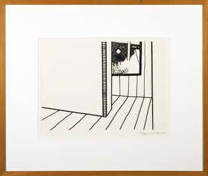 Roger Raveel - Ets, Zonder titel - Ingelijst verkocht voor € 500!