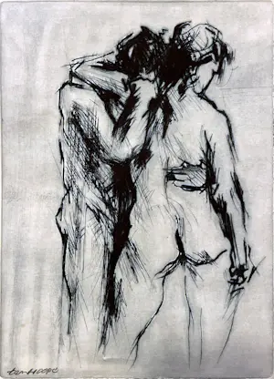 Bob ten Hoope - Bob ten Hoope - Staand naakt - Droge naald ets kopen? Bied vanaf 50!