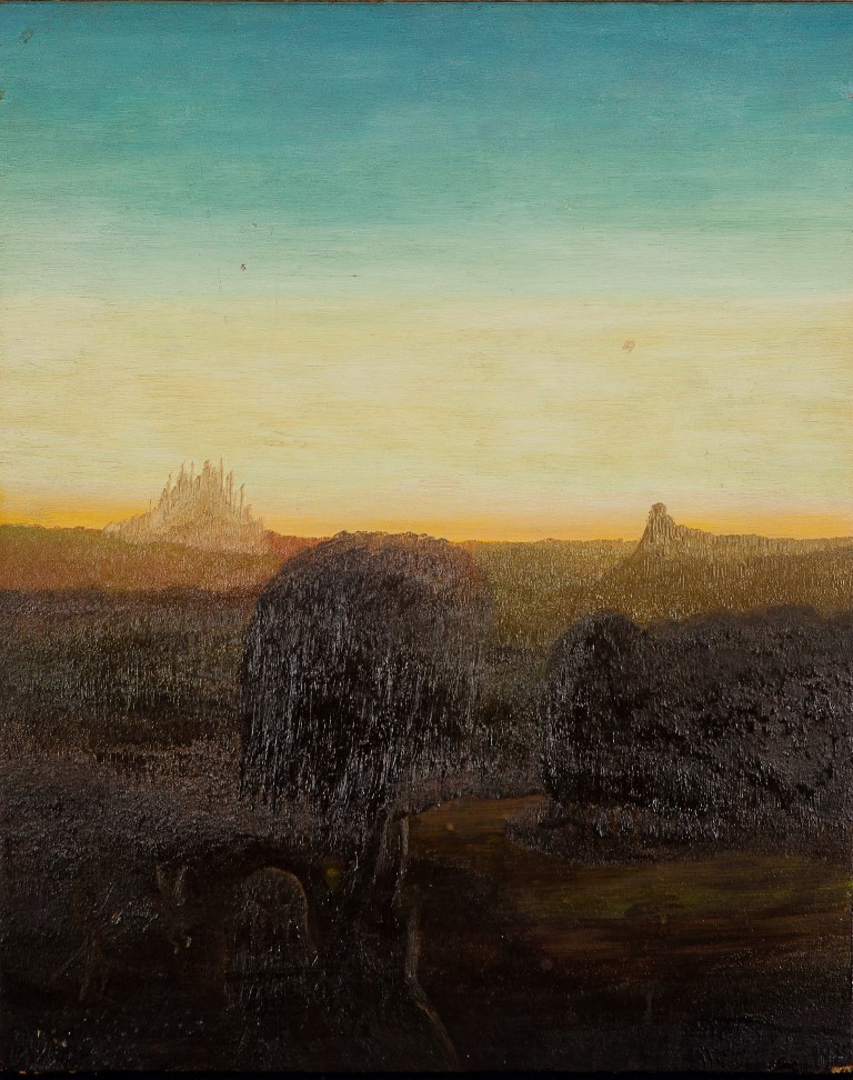 Nico Kervezee - Landschap in herfst - 1975 - Olieverf op vezelplaat - Bussum kopen? Bied vanaf 20!