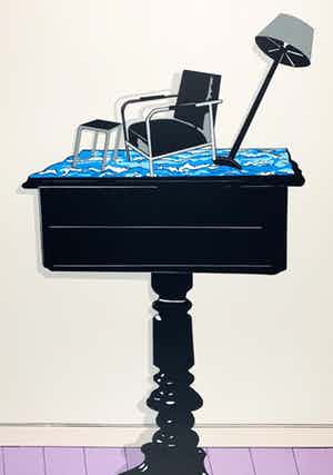 Hans Wap - kleurenzeefdruk - 'High tide' - 1980 verkocht voor € 79!