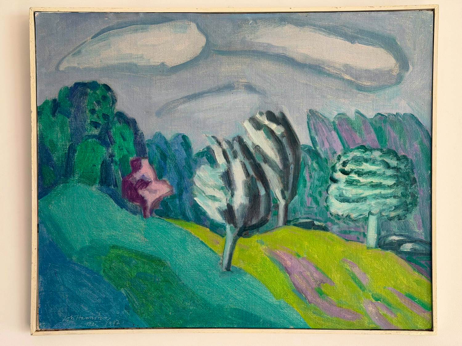 Johan Haanstra - Olieverfschilderij - Limburgs Landschap kopen? Bied vanaf 200!