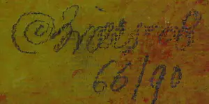 Clemens Briels - Zeefdruk, Algunas gente - Ingelijst (Groot) kopen? Bied vanaf 150!