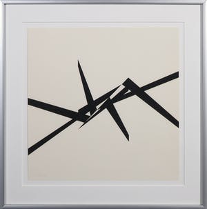 Niet of onleesbaar gesigneerd - Zeefdruk, Zonder titel - Ingelijst kopen? Bied vanaf 10!