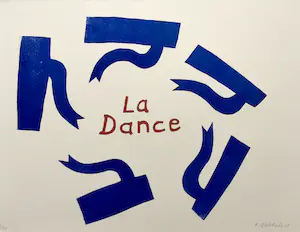 Klaas Gubbels - Klaas Gubbels houtdruk 'La Dance' - 2010 kopen? Bied vanaf 475!